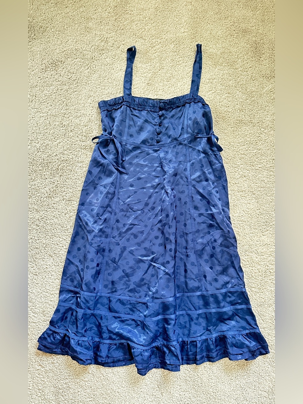 Marc Jacobs Navy Blue Dress Size 10 Polka Dots